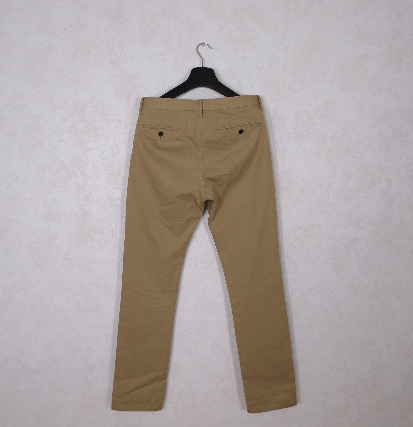 Acne Studios, vaaleat puuvillahousut, koko 50, hoikka, khaki
