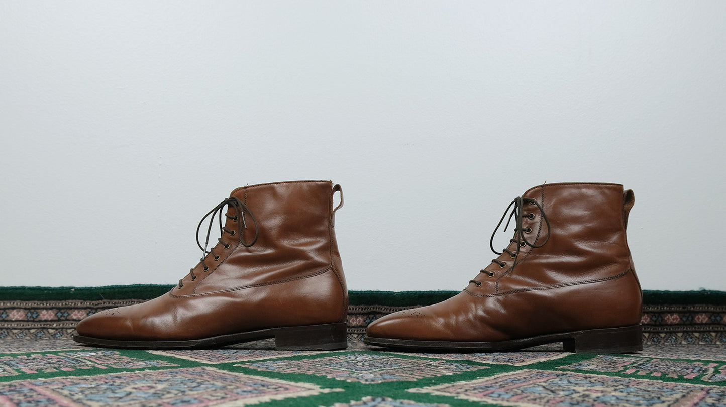 Alfred Sargent, brown balmoral boots, size 8UK, RRP 840e