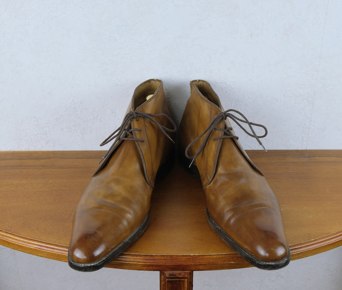 Altan Bottier, ruskeat varsikengät, koko 43, chukka-malli, patinoitu