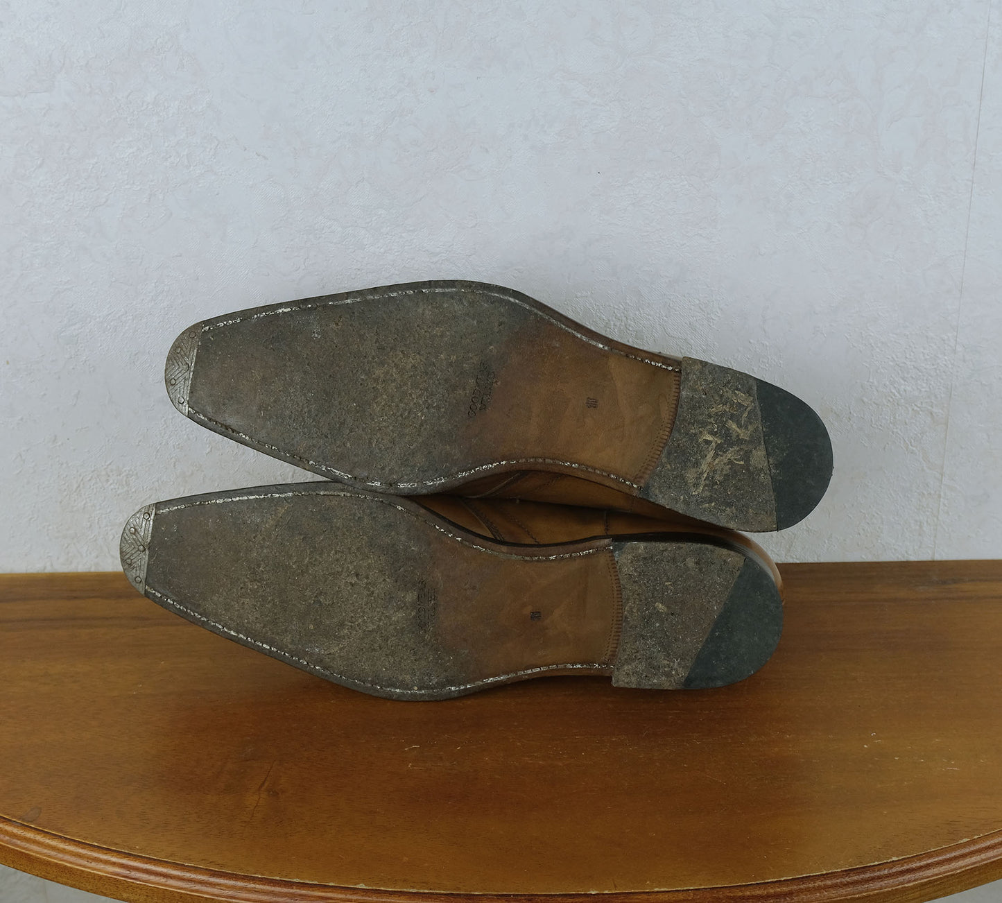 Altan Bottier, ruskeat varsikengät, koko 43, chukka-malli, patinoitu