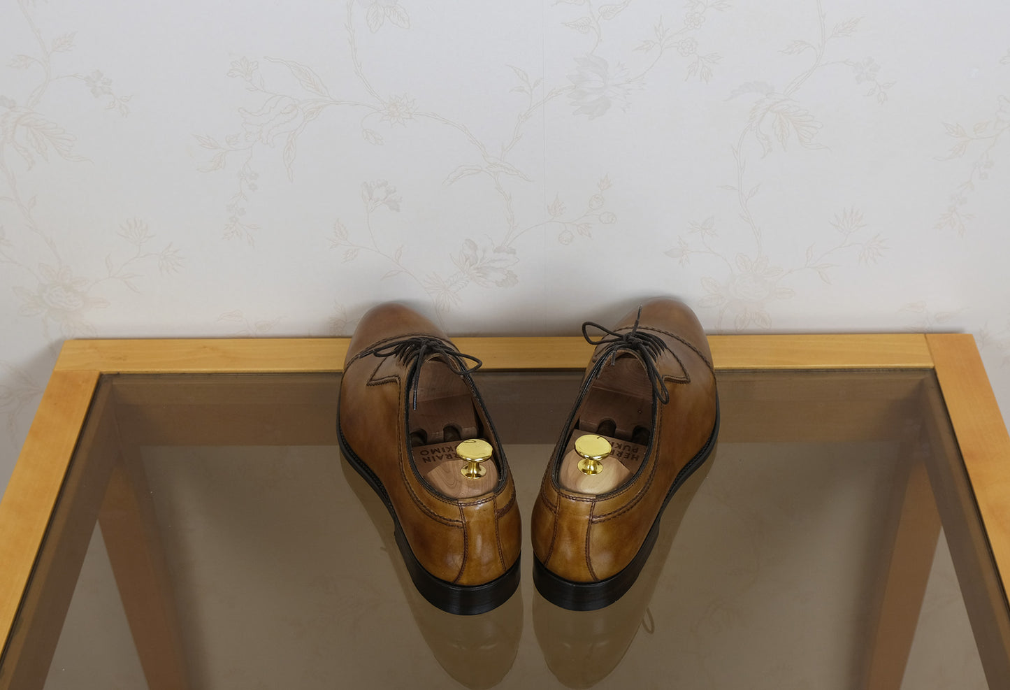 Bontoni, brown leather shoes, size 8UK, hand made in Italy