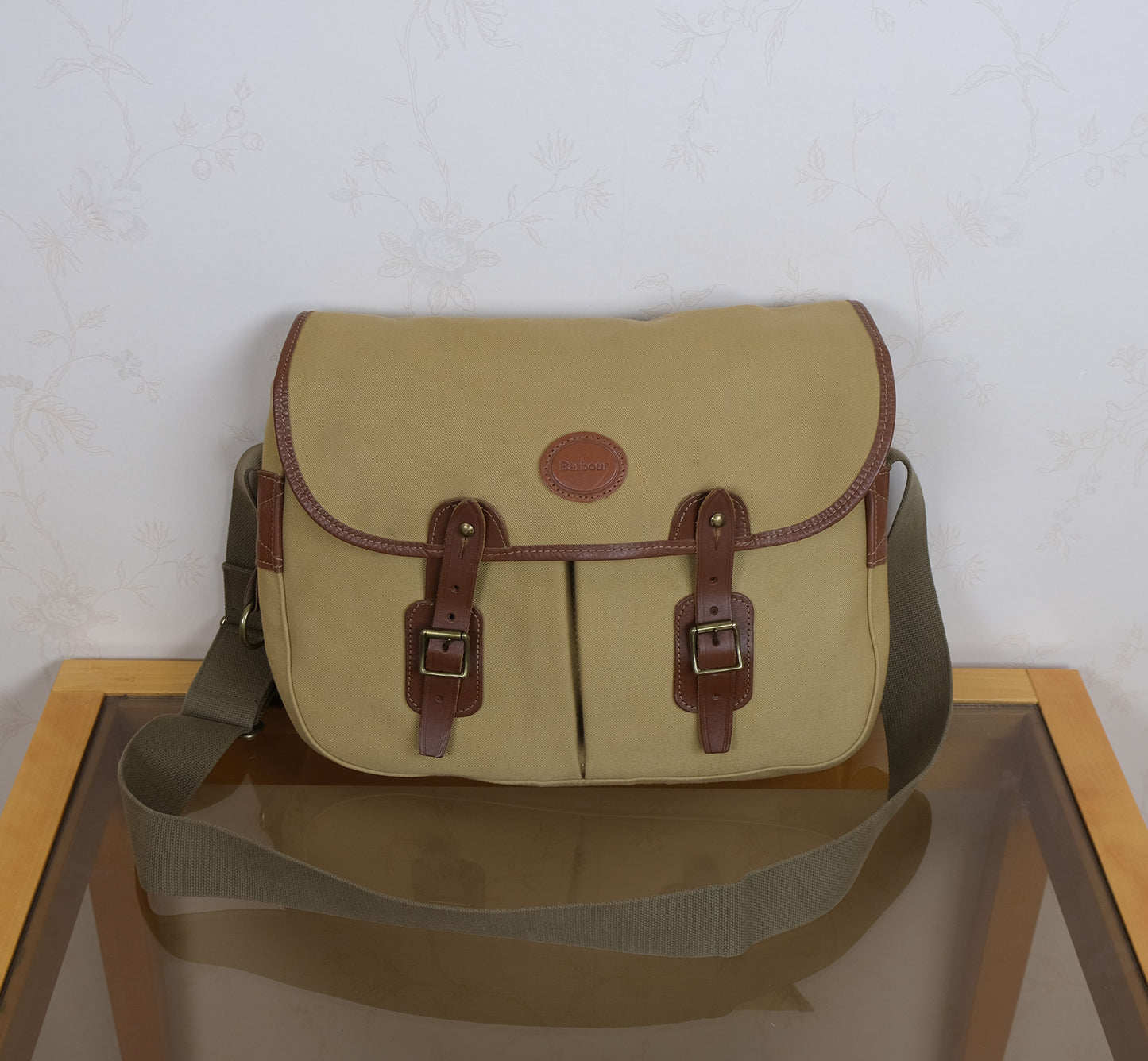 Barbour, light brown Tarras shoulder bag, cotton