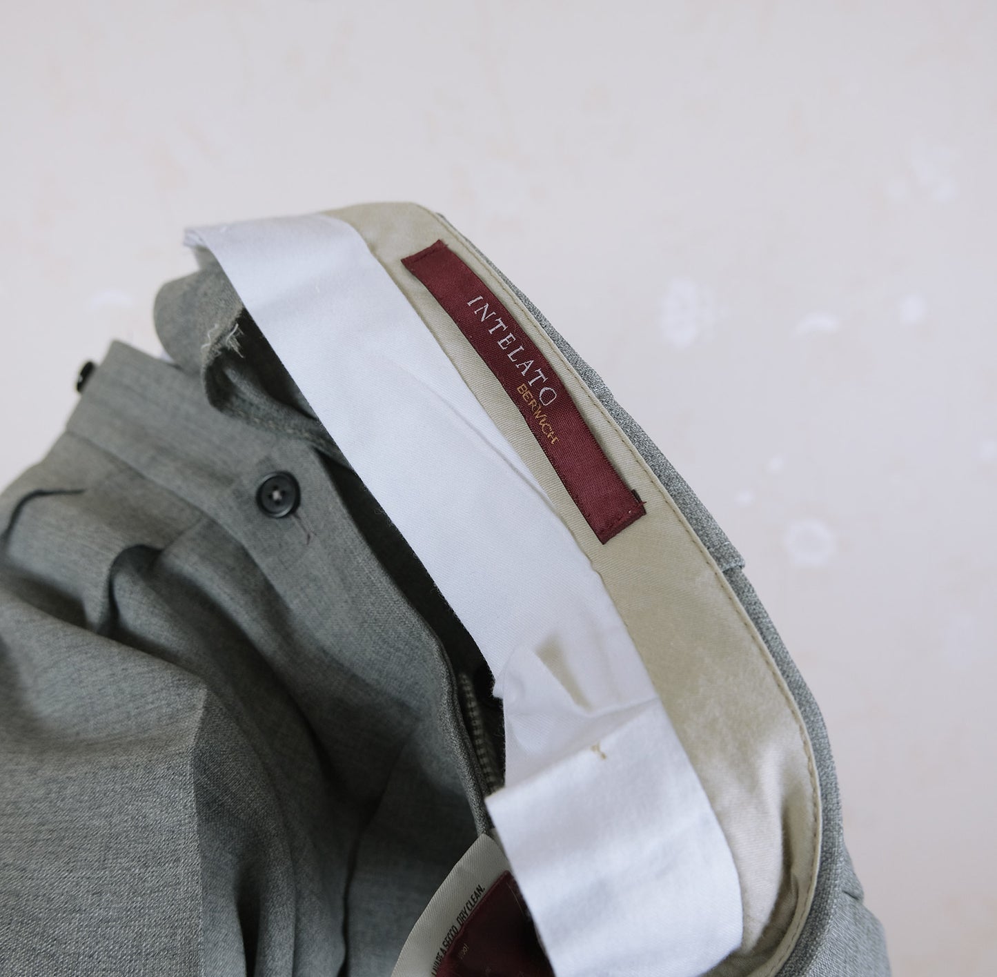 Briglia, cream cotton trousers, size 32'', slim, retail price 200 e