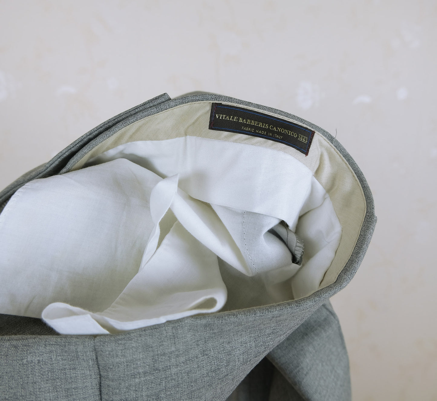 Briglia, cream cotton trousers, size 32'', slim, retail price 200 e