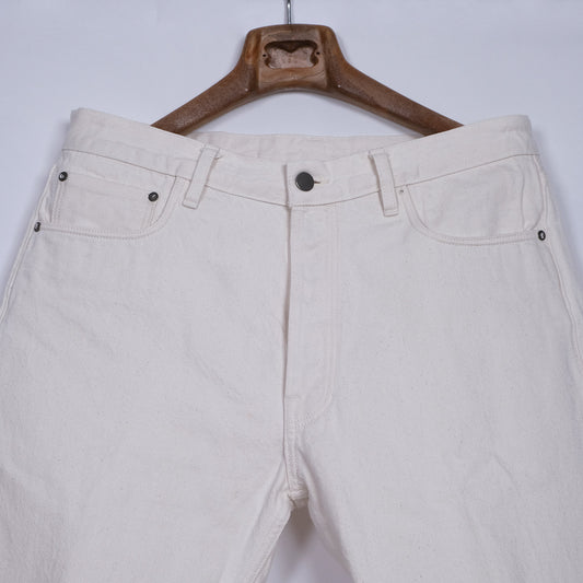 Blackhorse Lane Ateliers, cream-coloured jeans, size 36'', made in England