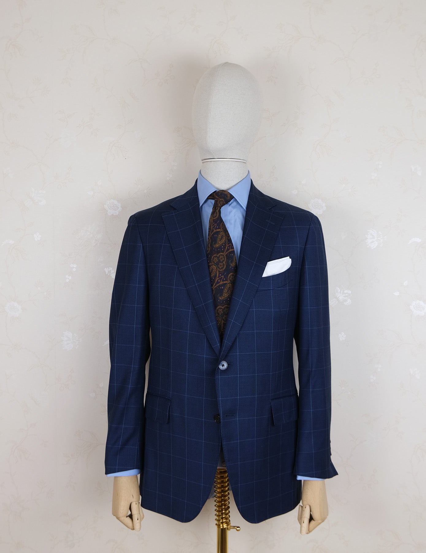 Boggi, navy blue suit, size 50EU, slim