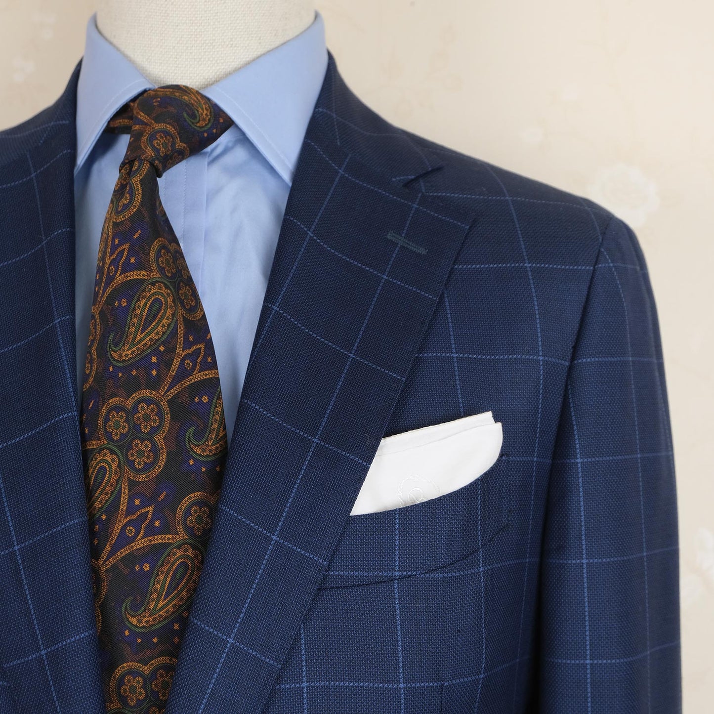 Boggi, navy blue suit, size 50EU, slim