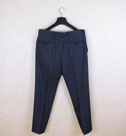 Boggi, blue wool trousers, size 54EU, strong fabric