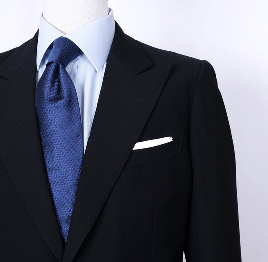Brioni, black hand made peak lapel suit, size 50eu, RRP 4900 EUR