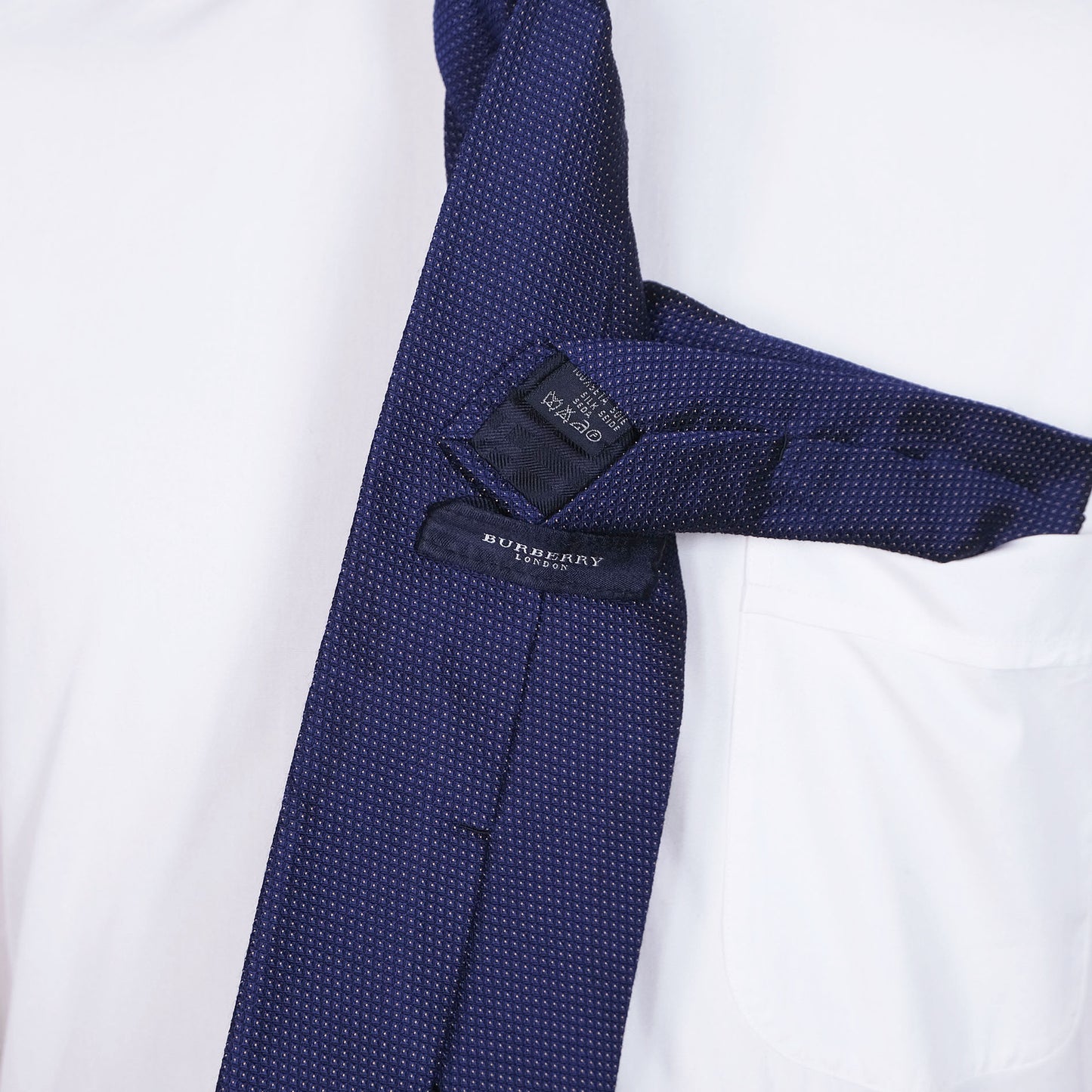Burberry, blue formal silk tie