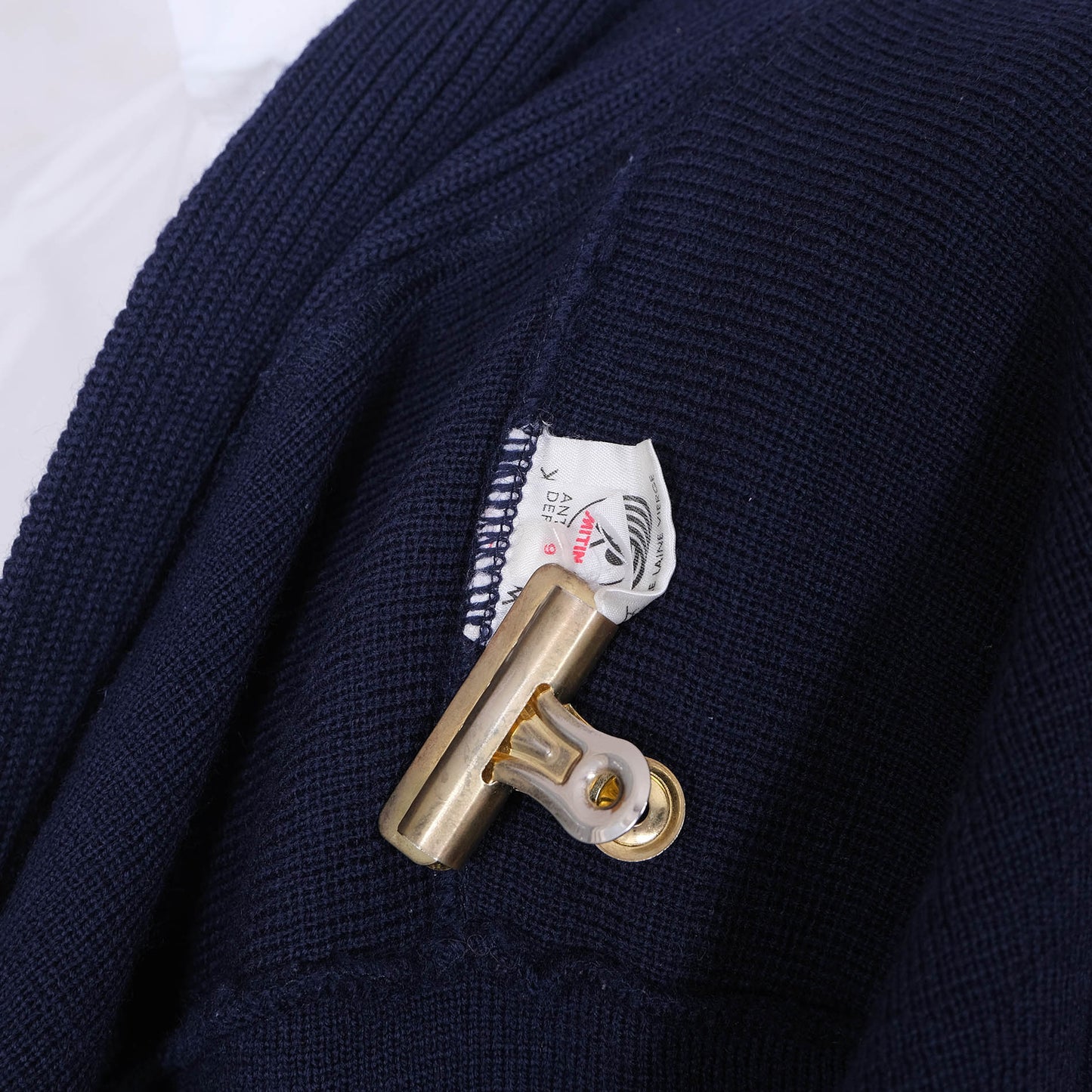 Busnel, navy blue cardigan, size XXL, jersey wool