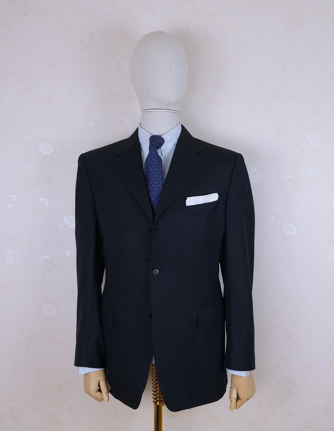 Canali, dark grey suit, size 44UK, pinstripe, double-breasted
