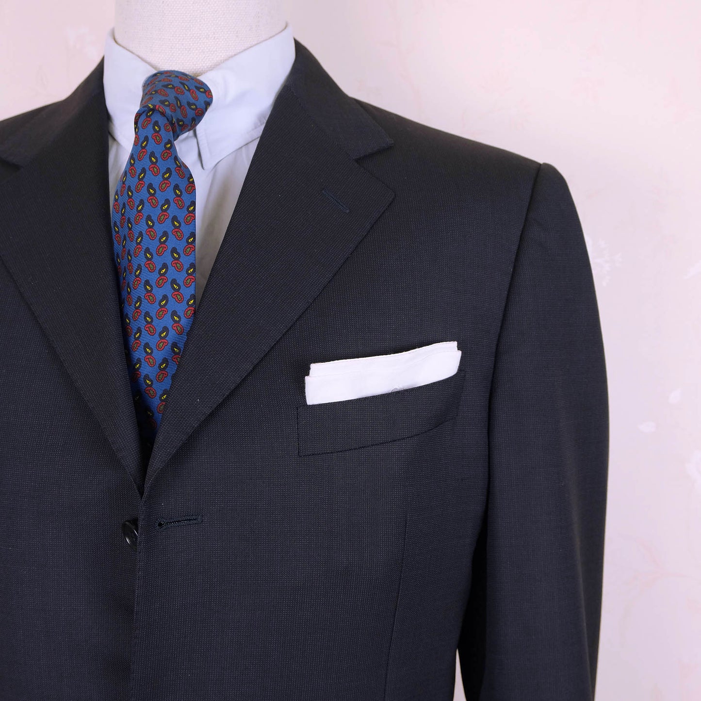 Canali, dark grey suit, size 44UK, pinstripe, double-breasted