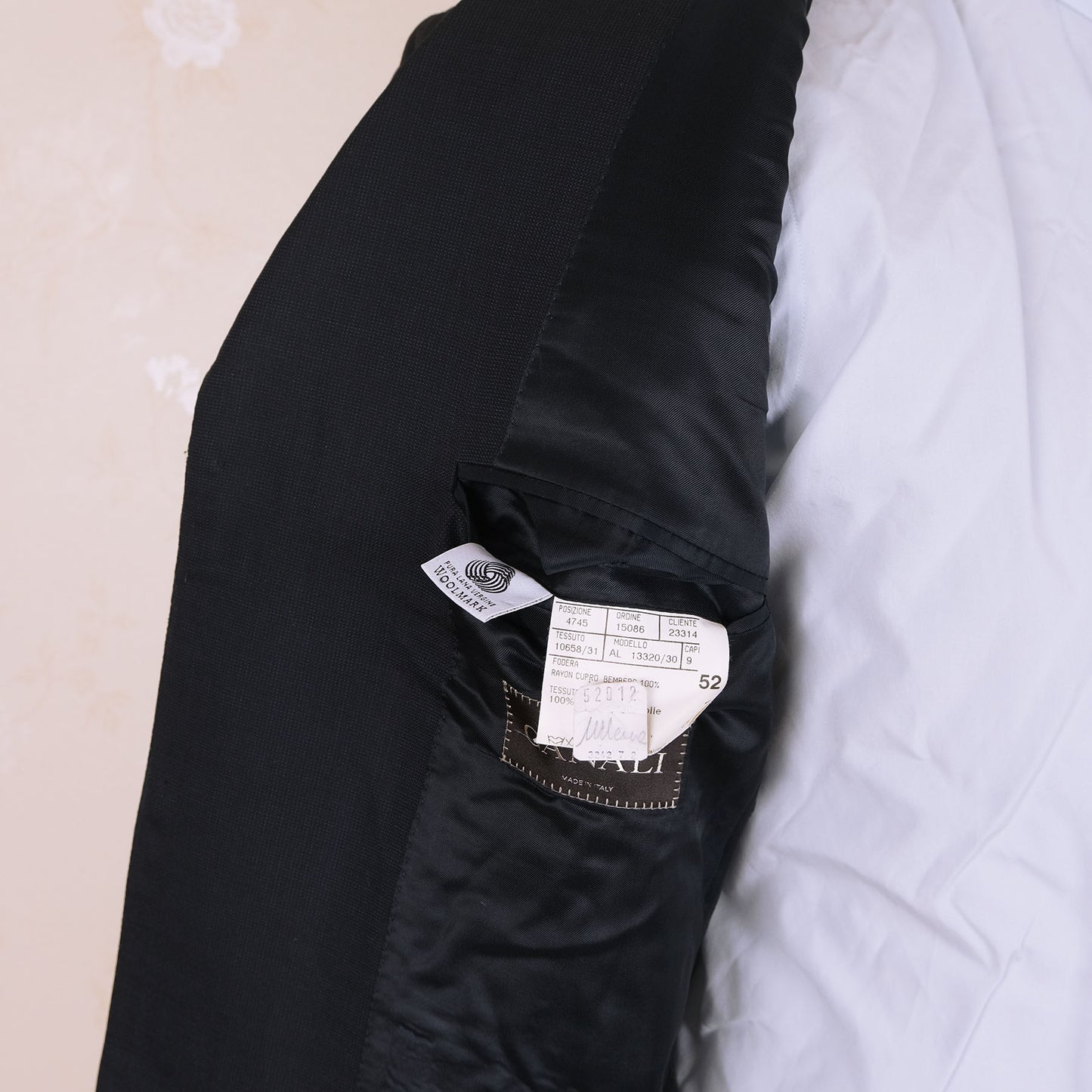 Canali, dark grey suit, size 44UK, pinstripe, double-breasted