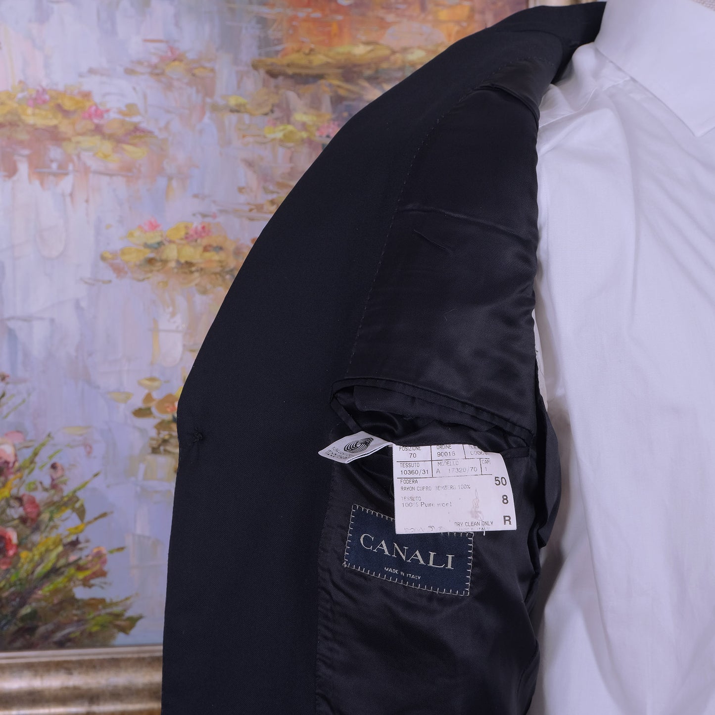 Canali, tumma puku, koko 50, klassinen malli
