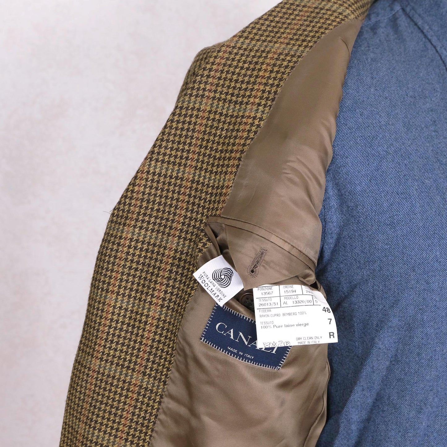 Canali, brown tweed jacket, size 48EU, like new