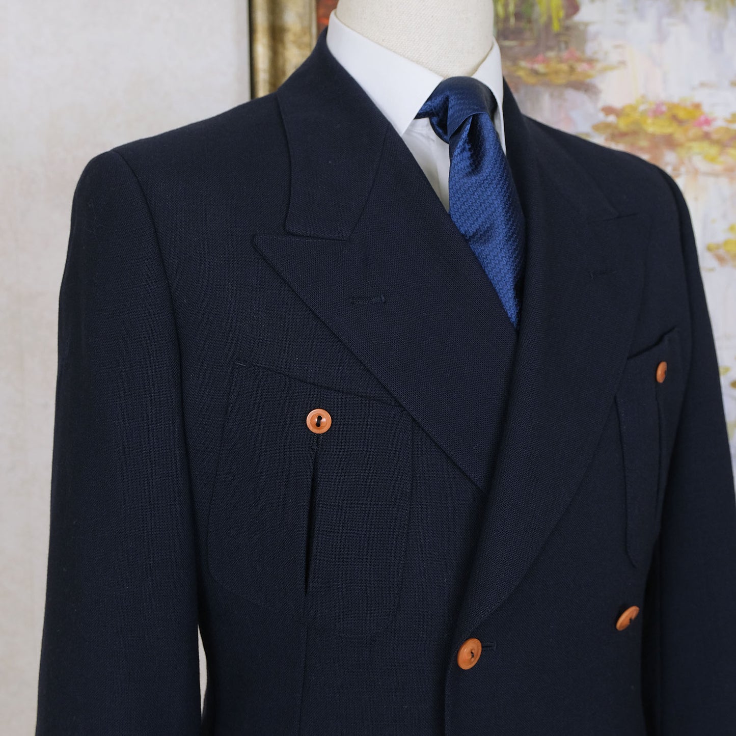 Simon James Cathcart, brown repro leather jacket, size M, goatskin