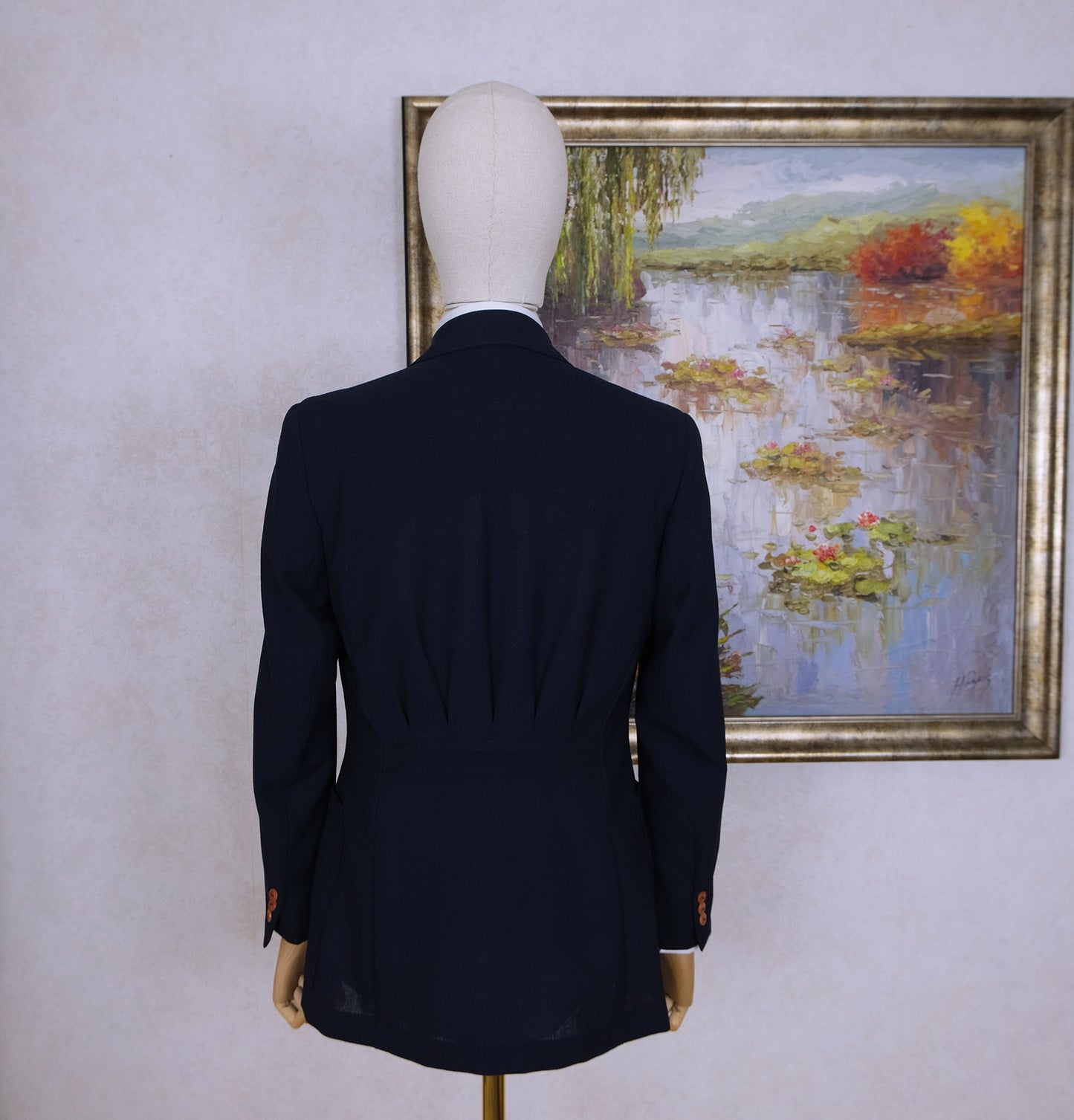 Simon James Cathcart, brown repro leather jacket, size M, goatskin