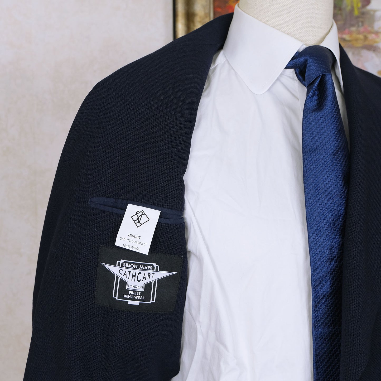 Simon James Cathcart, brown repro leather jacket, size M, goatskin