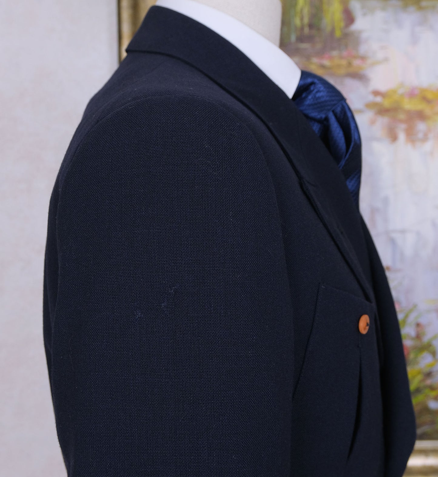 Simon James Cathcart, brown repro leather jacket, size M, goatskin