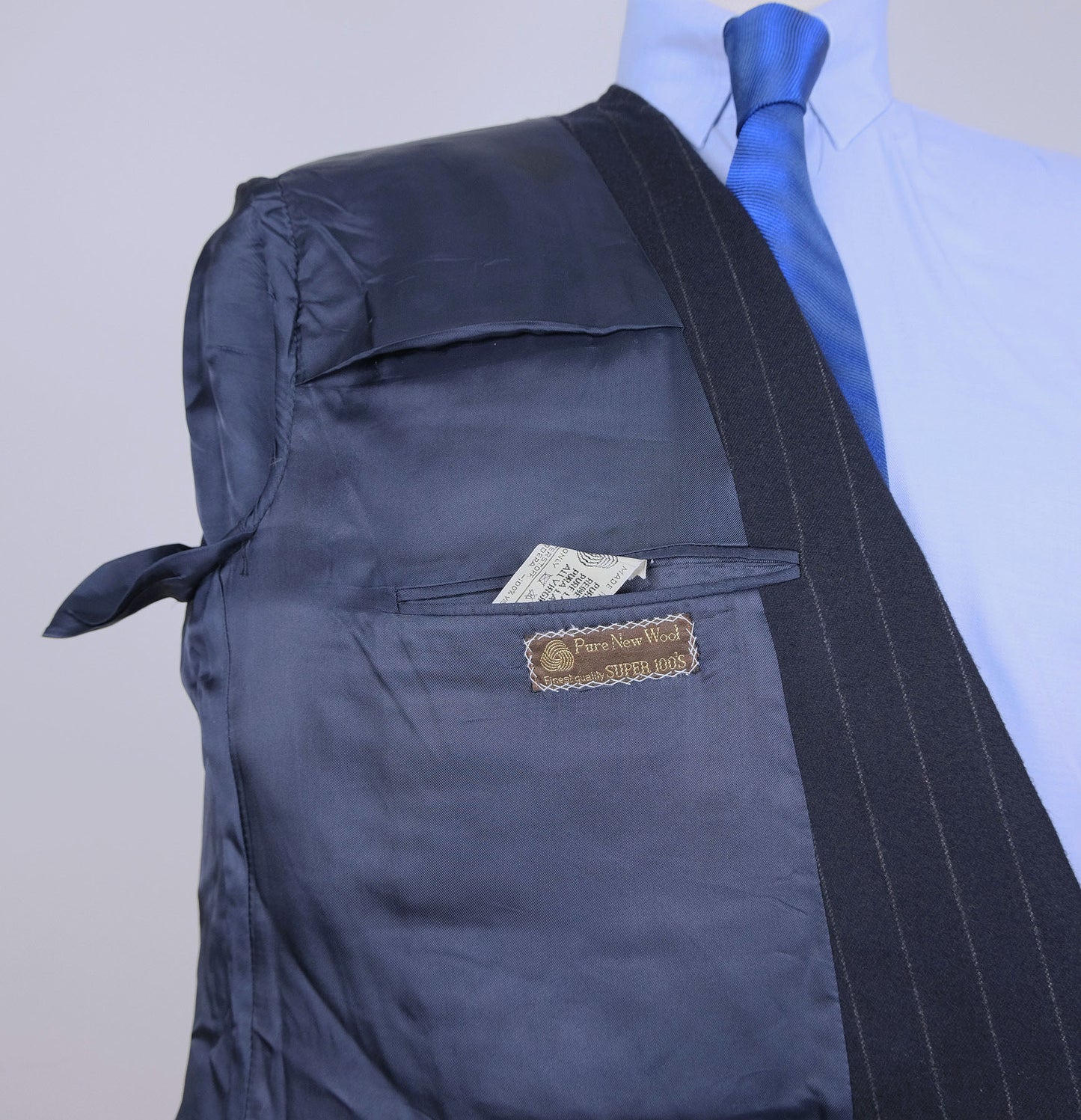Chester Barrie, käsintehty tumma puku, koko 54, liituraita