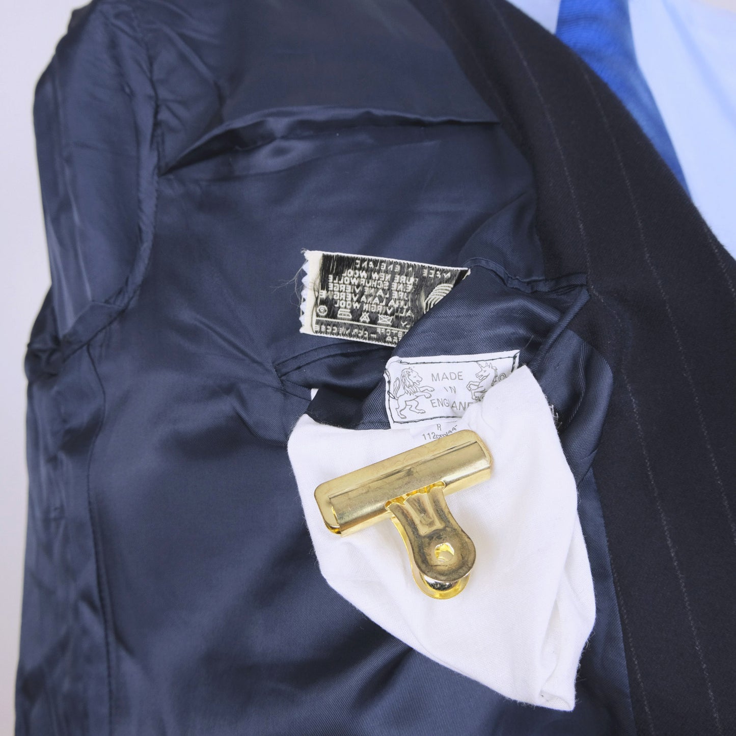 Chester Barrie, käsintehty tumma puku, koko 54, liituraita