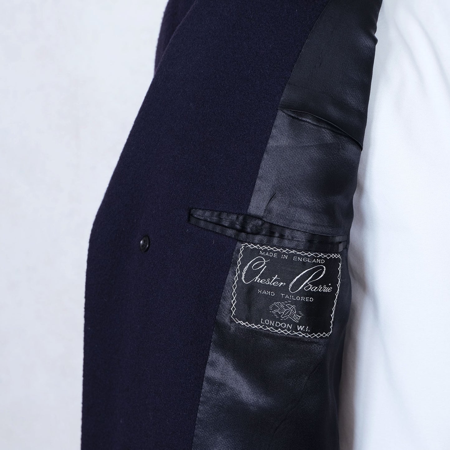 Chester Barrie, blue cashmere coat, size 42UK