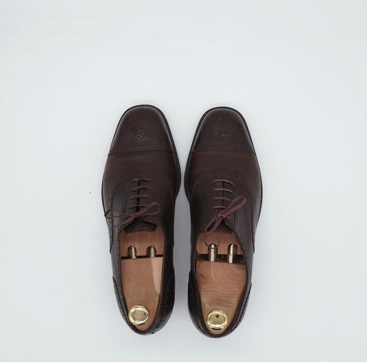 Cornacchia, handmade brown oxford shoes, size 41, rubber sole
