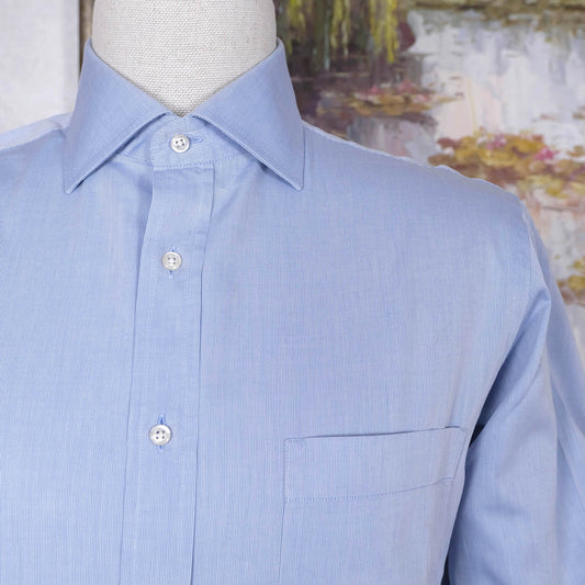 Corneliani, blue collar shirt, size 16