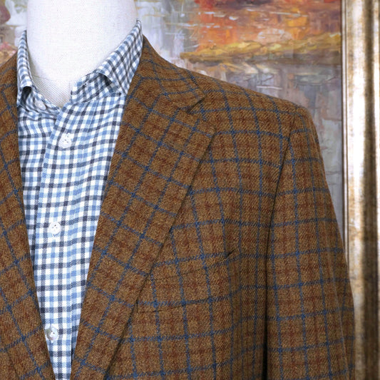 Corneliani, ruskea tweedtakki, koko 54
