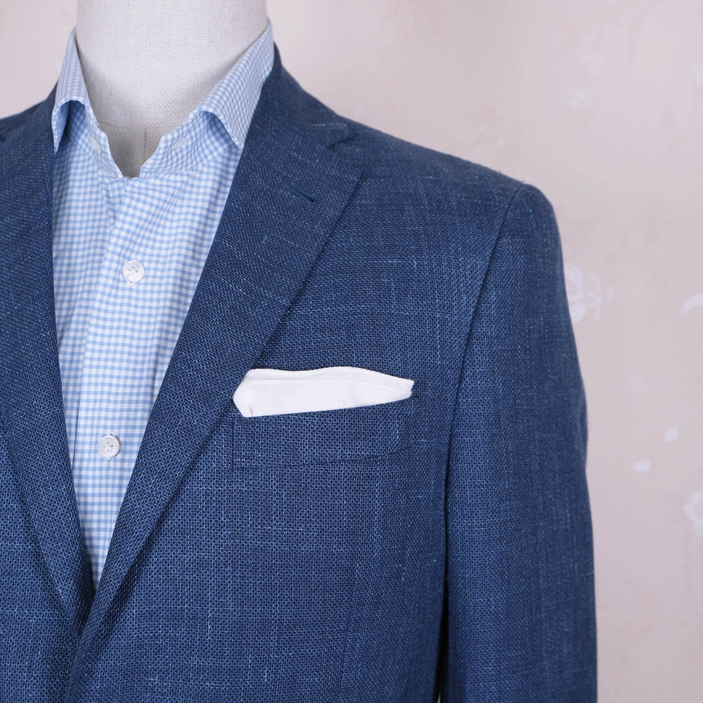 Corneliani, sininen irtotakki, koko 48 tai 50, ilmava, villa-silkki-pellava