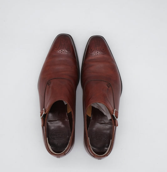 Crockett & Jones, punaruskeat solkikengät, koko 42, Hand Grade -laatu