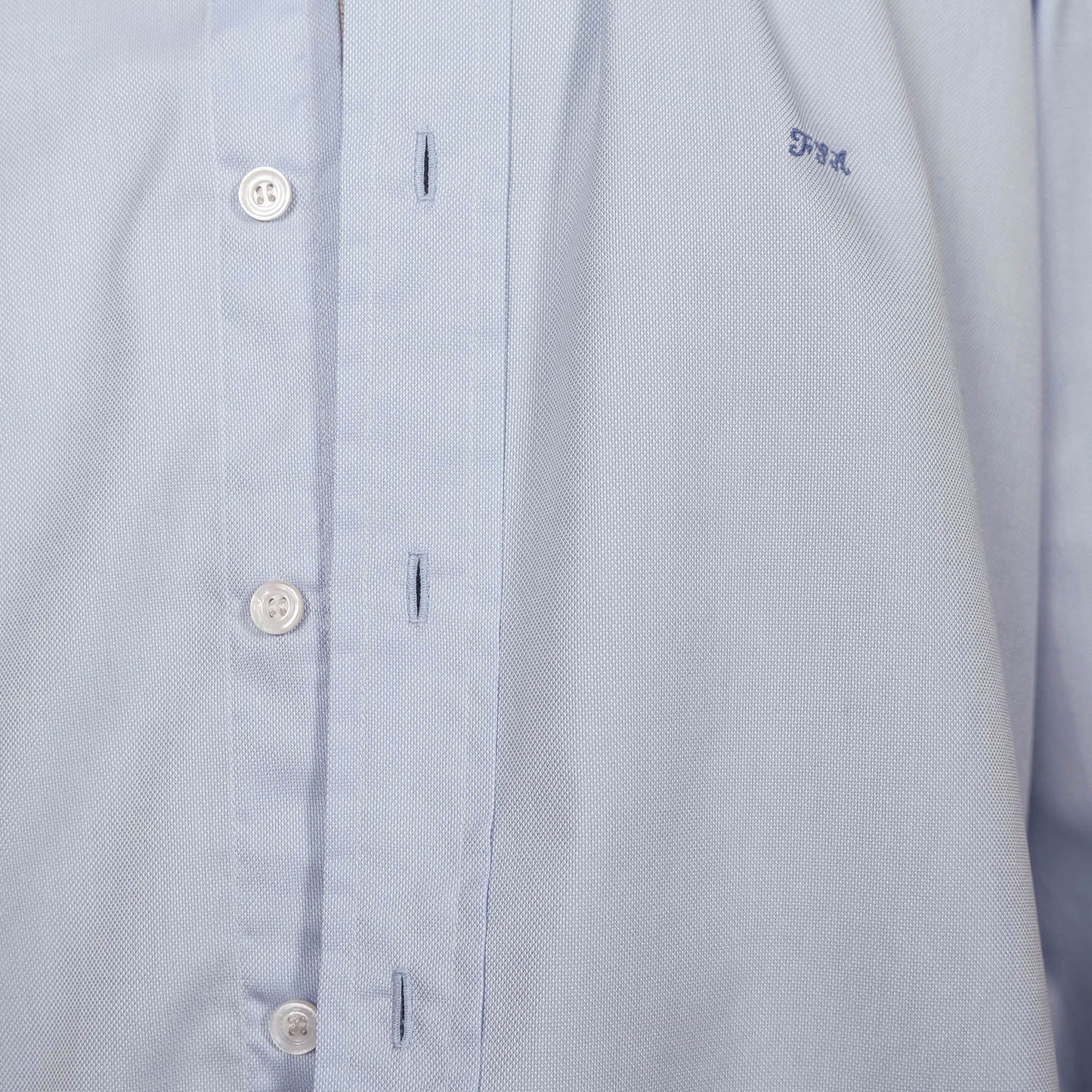 Francesco Smalto, blue bespoke collar shirt, size 16.5 UK