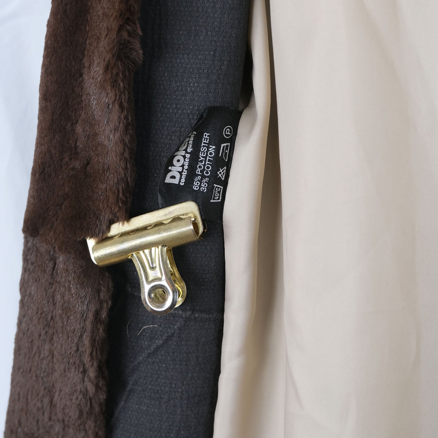 Furscandia, trench coat, size 40UK, full fur lining, made in Sweden