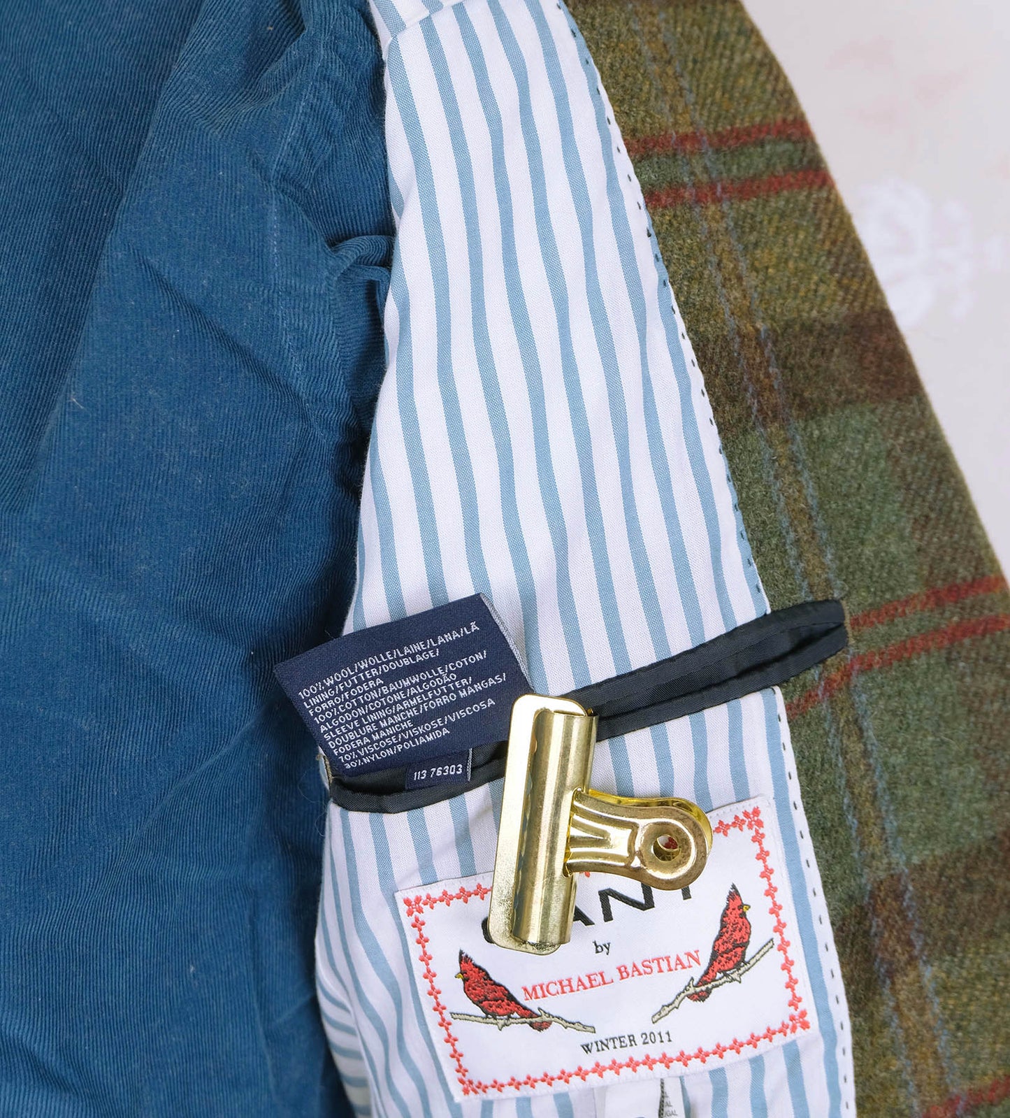 Gant, short beige windbreaker, size XXL, all cotton