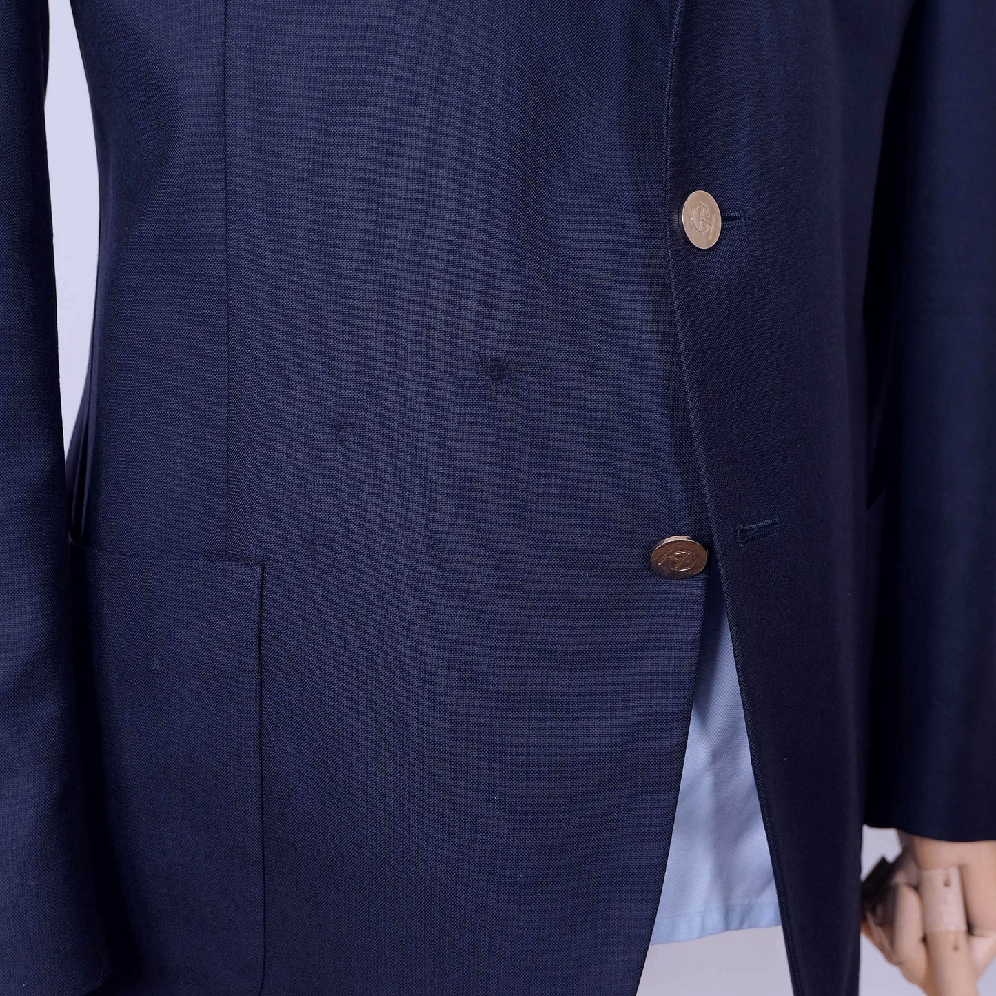 Gieves & Hawkes, blue blazer, size 56EU, metal buttons