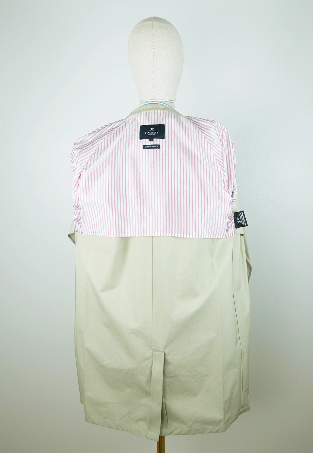 Hackett, beige rain mac, size 52EU, Ventile-cotton