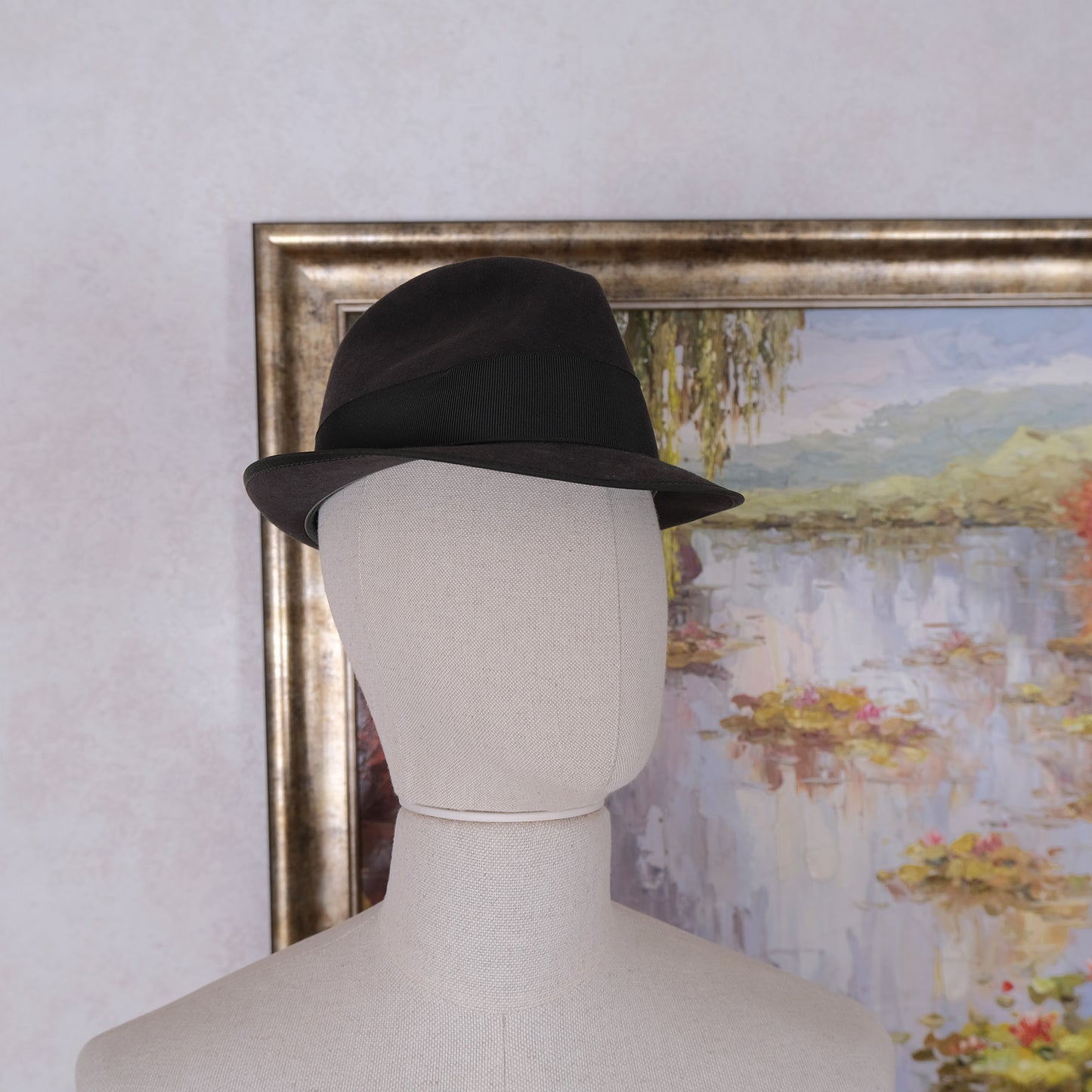 Harrison, harmaa lierihattu, koko 60, trilby