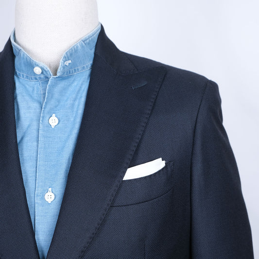 Jens Dahlström, blue blazer jacket, size 48EU, shorter cut