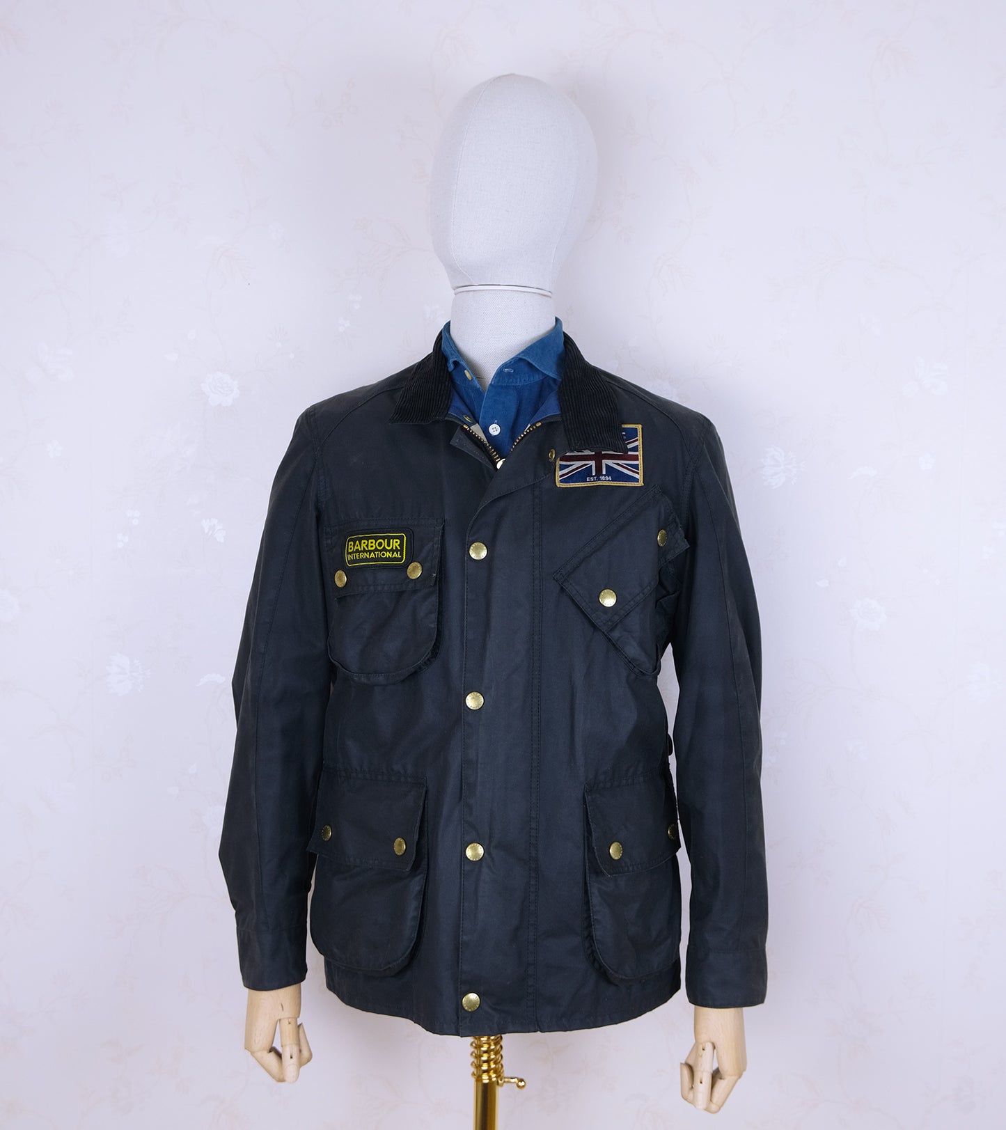 Barbour, used wax cotton jacket, size XL, black, International