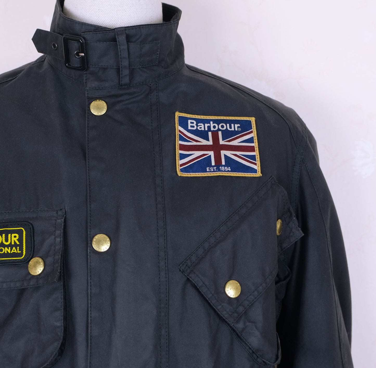 Barbour, used wax cotton jacket, size XL, black, International