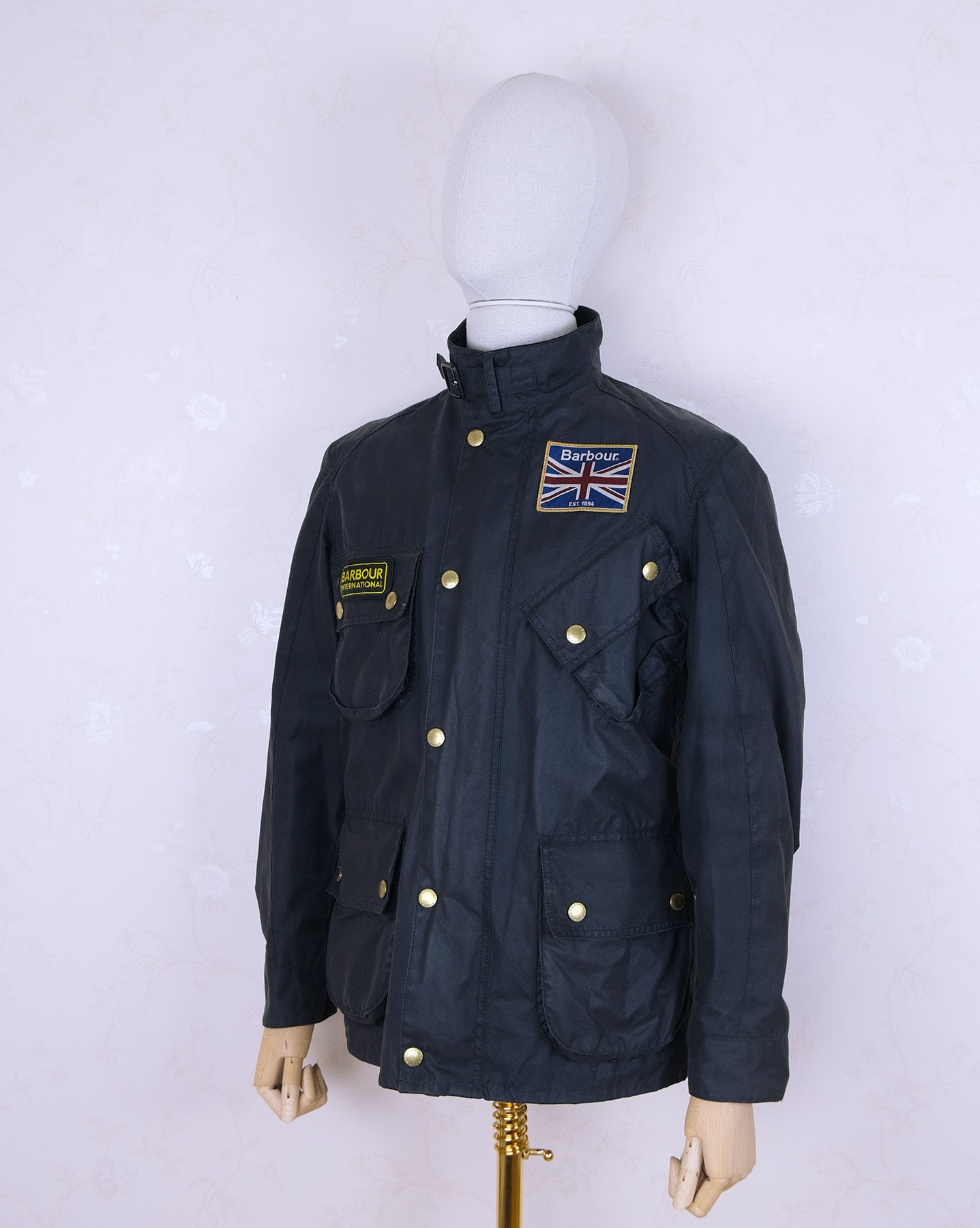 Barbour, used wax cotton jacket, size XL, black, International