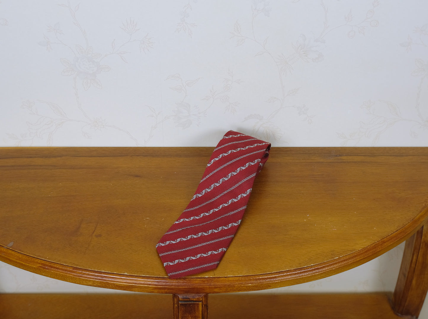 Lanvin, blue silk-wool tie, paisley, made in France