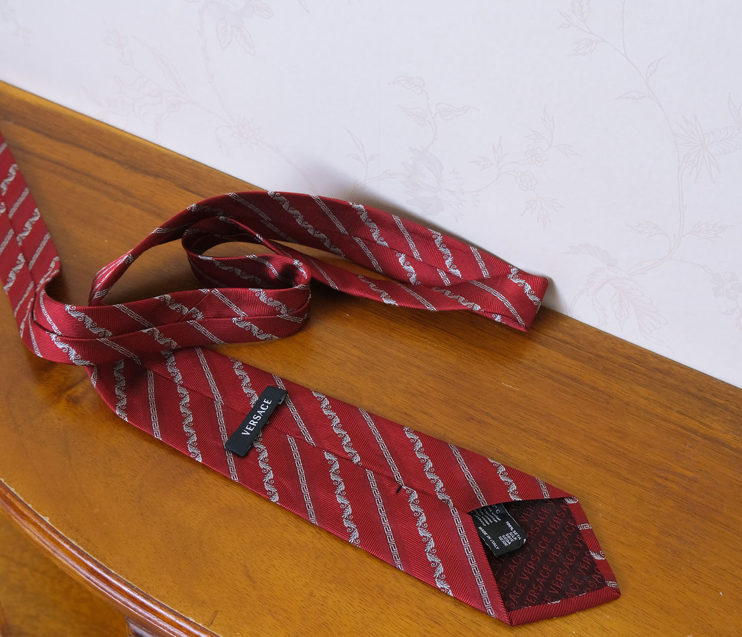Lanvin, blue silk-wool tie, paisley, made in France