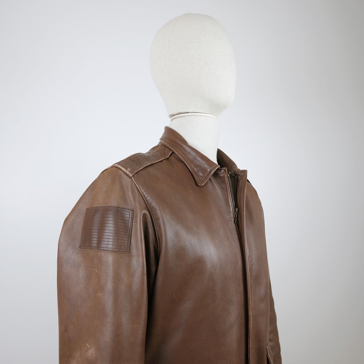 Polo Ralph Lauren, A-2 leather flight jacket, size M, RRP 1199 e