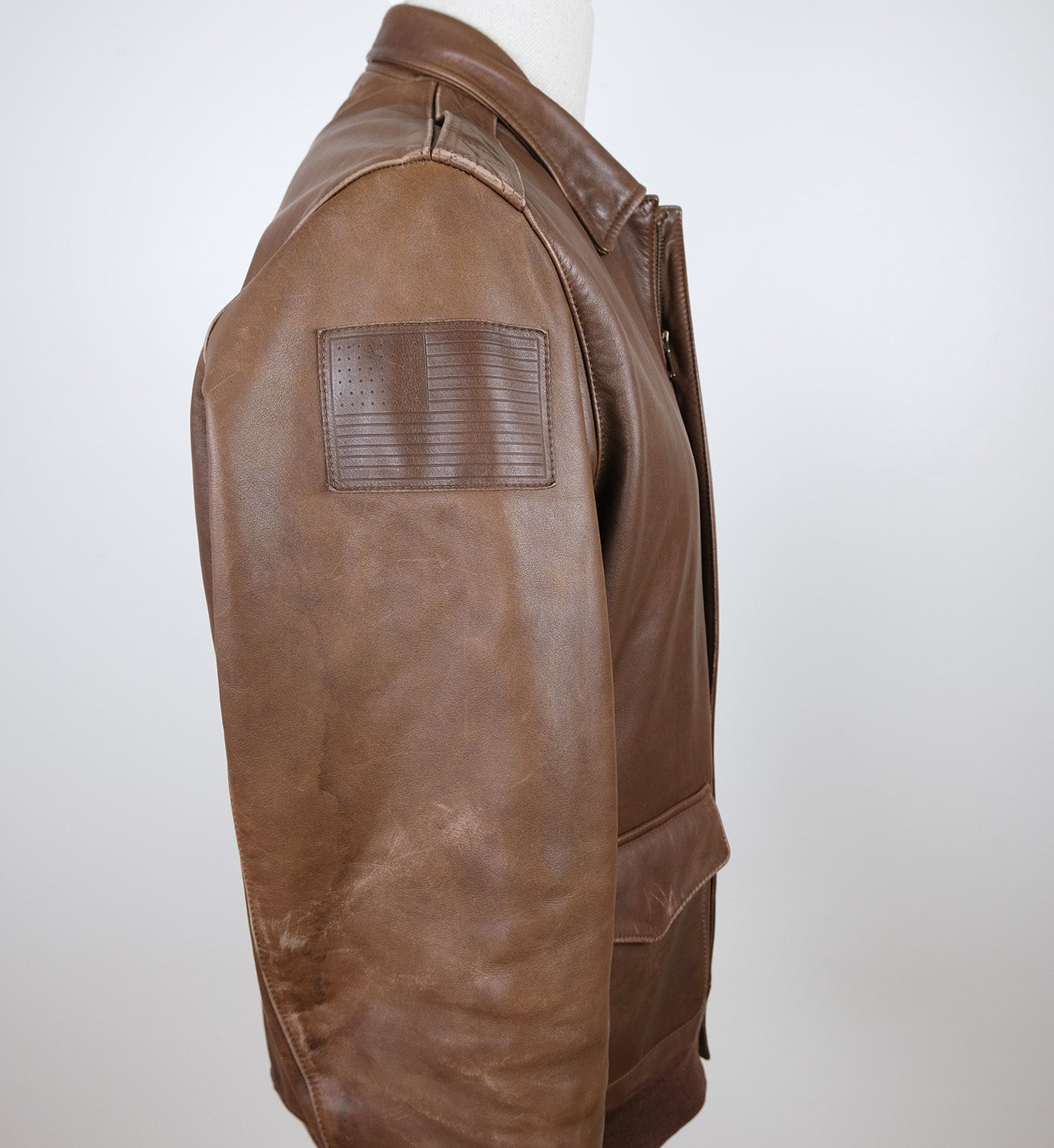 Polo Ralph Lauren, A-2 leather flight jacket, size M, RRP 1199 e
