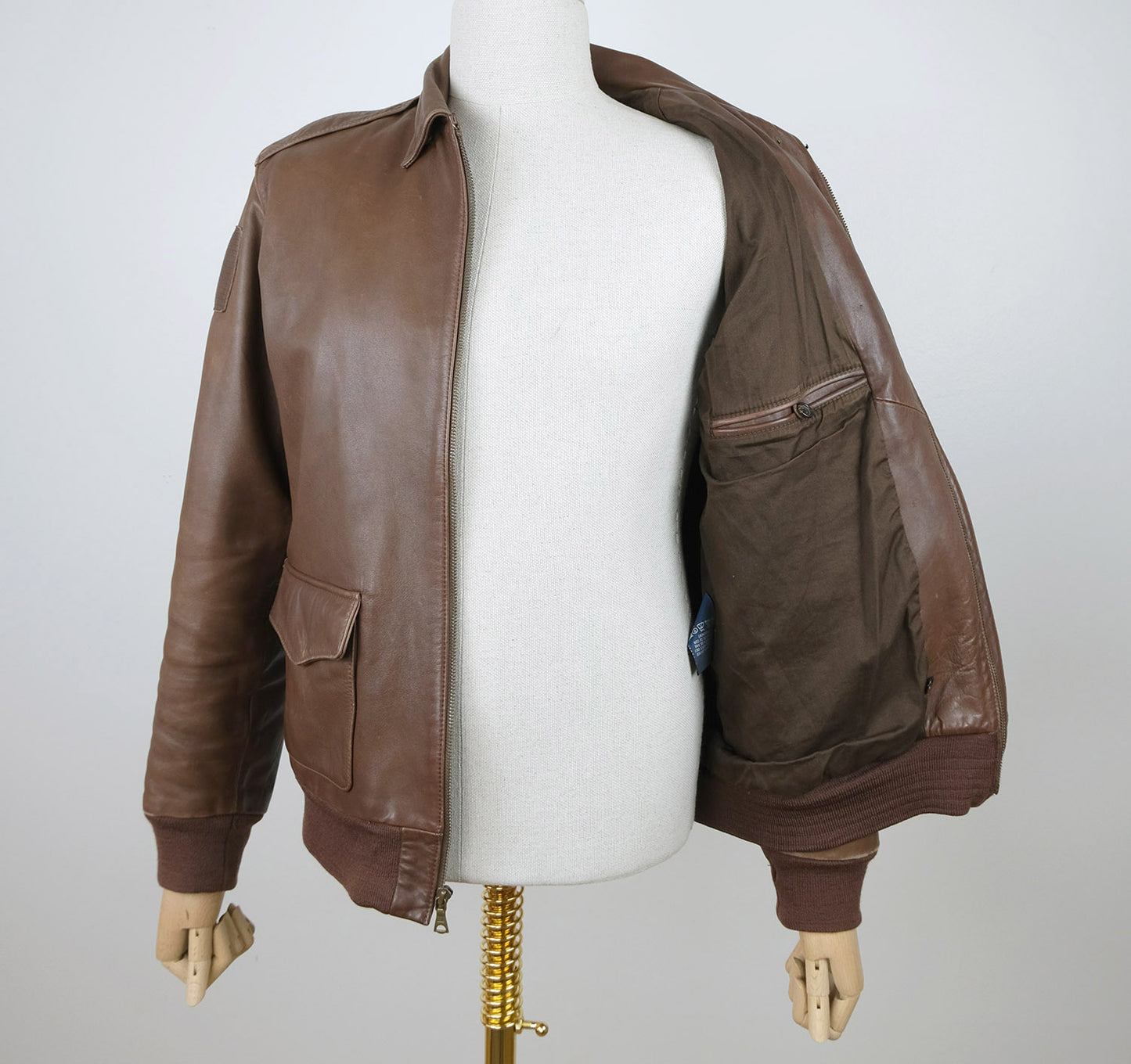 Polo Ralph Lauren, A-2 leather flight jacket, size M, RRP 1199 e