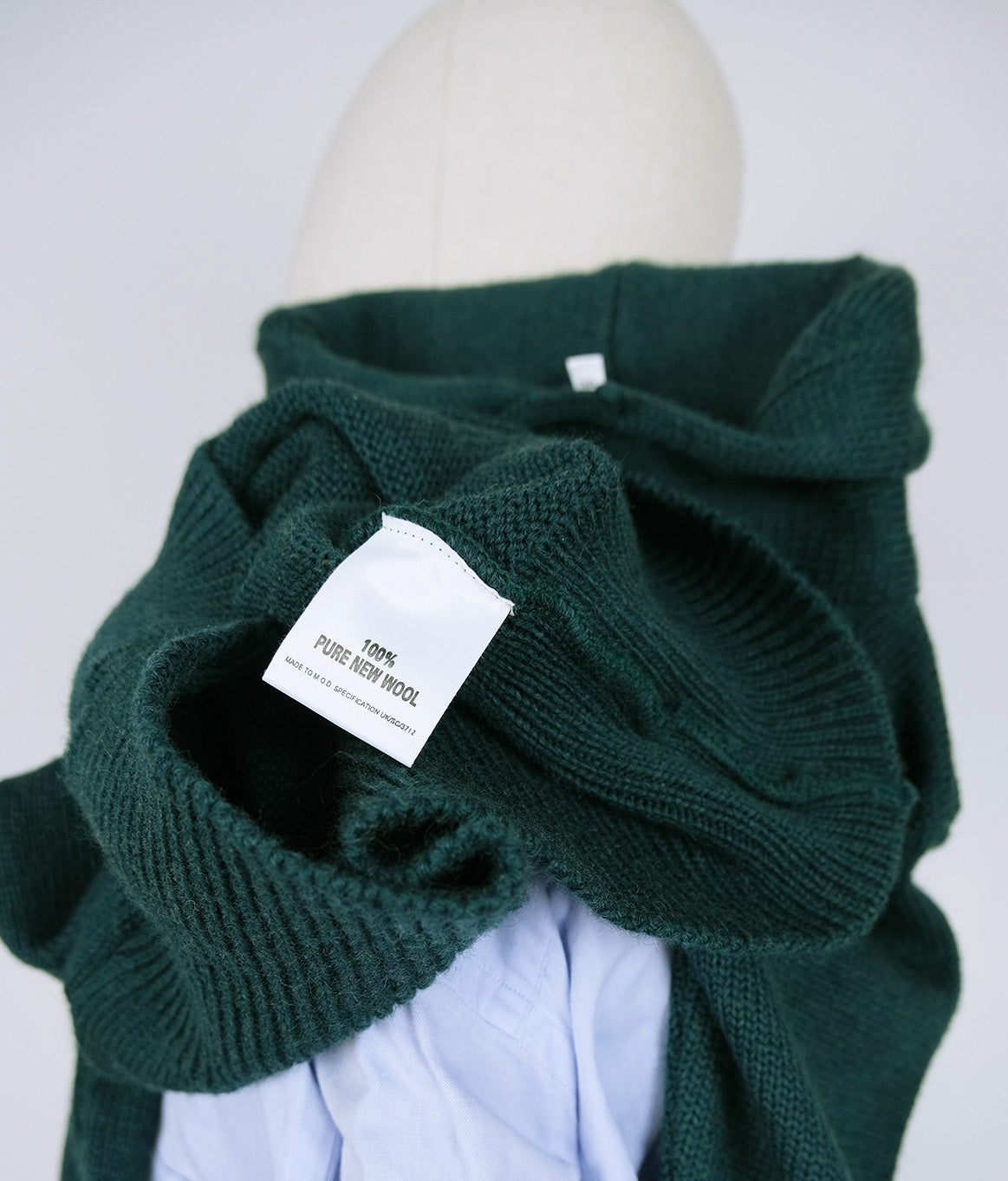 North Sea Clothing, bottle green shawl collar jumper, size XS