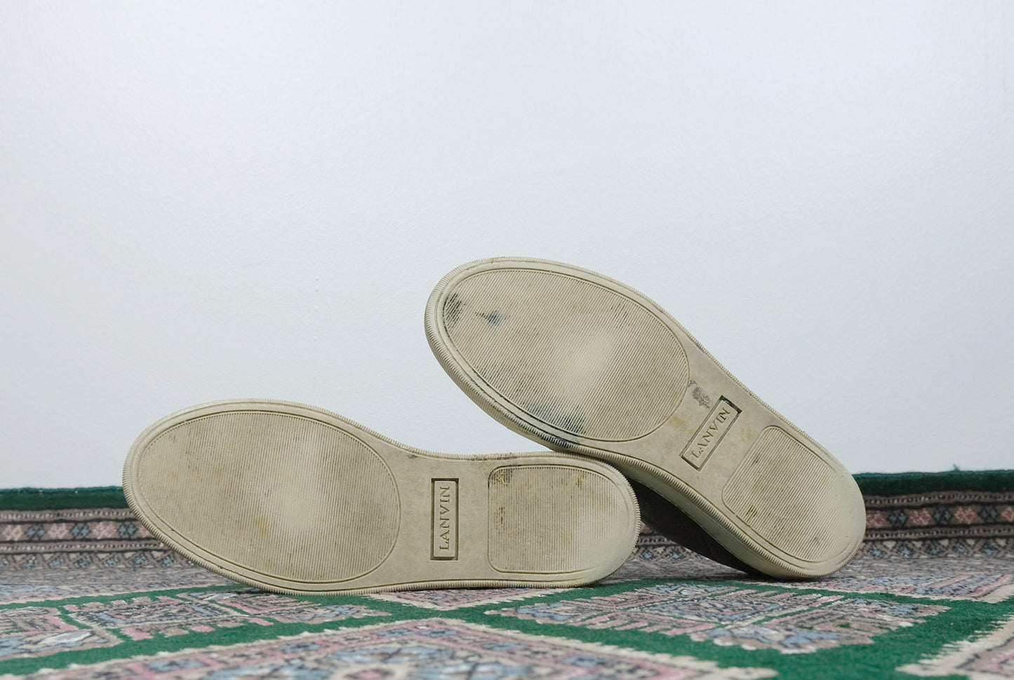 Lanvin, bordeaux leather sneakers, size 8UK