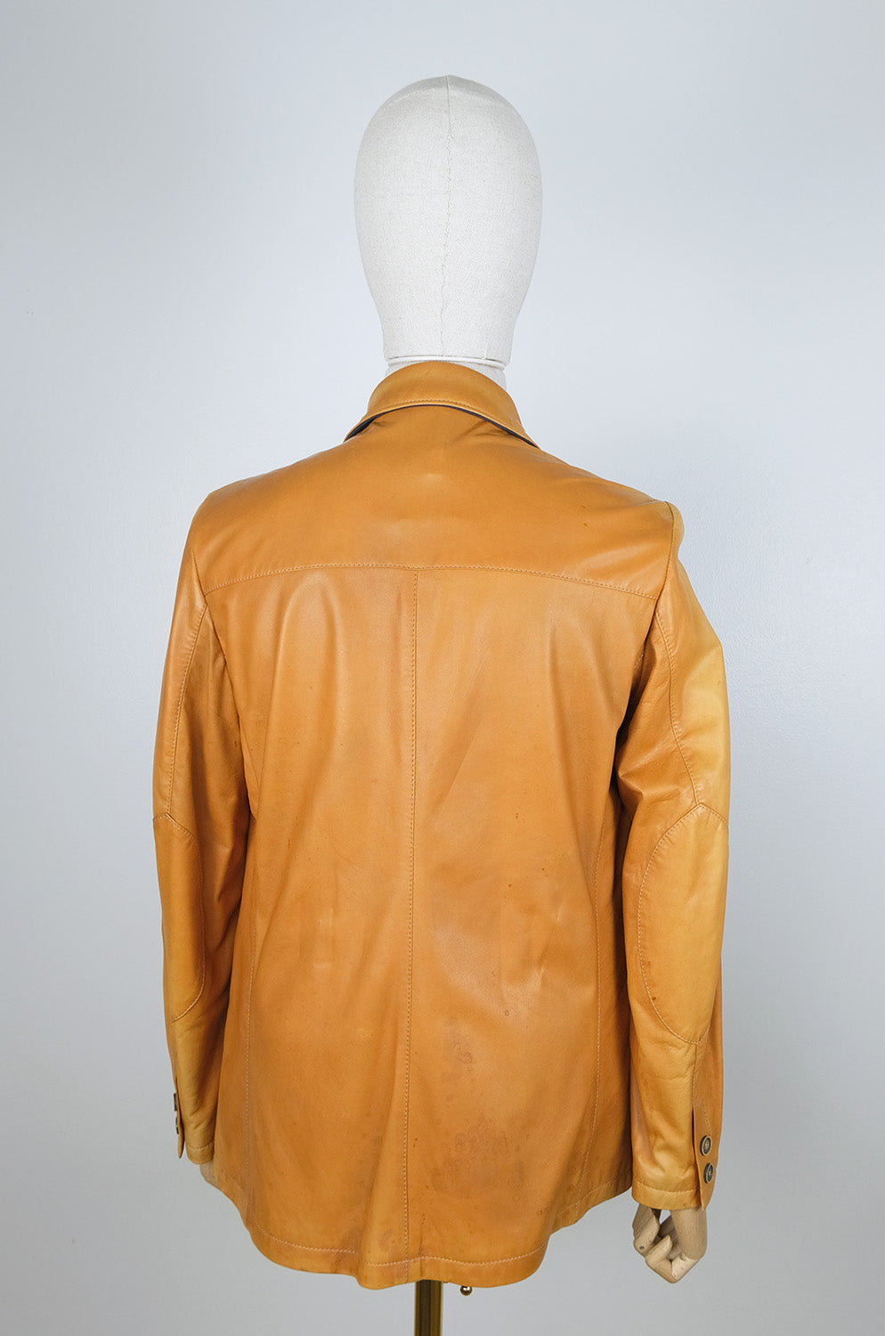 Latini, Italian brown leather jacket, size 40UK